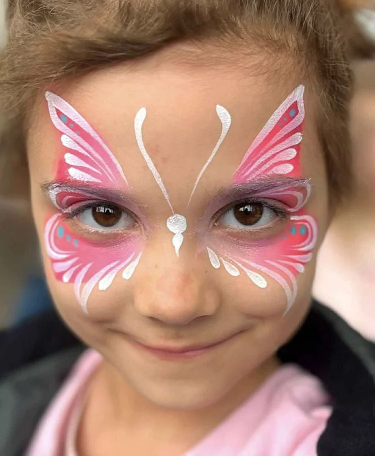 Butterfly Face Painting Dallas Texas - Professional Kids Birthday Party Face Painter in Dallas TX Plano Richardson