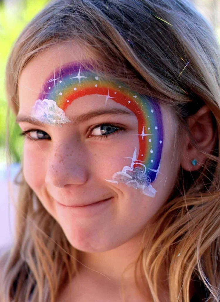 Rainbow Face Painting Plano Frisco Texas - Colorful Kids Face Painter for Birthday Parties in Plano McKinney Allen